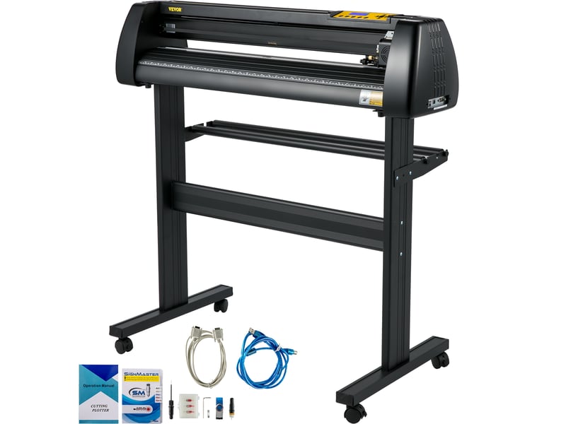 Vevor plotter découpe vinyle traceur 720mm, logiciel signmaster, ports usbsérie, coupe précise.