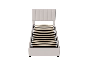Lit simple 90x200 cm FEEOHOME   coloris beige