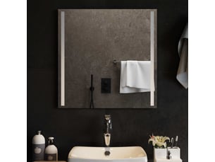 Miroir de salle de bain, miroir de toilette led transparent 60 x 60 cm verre trempé cf62598