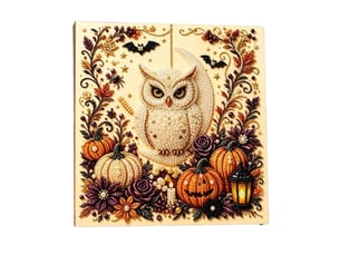Kit diy peinture diamant hibou mignon, 3d perles – 30x40cm, activité manuelle et déco