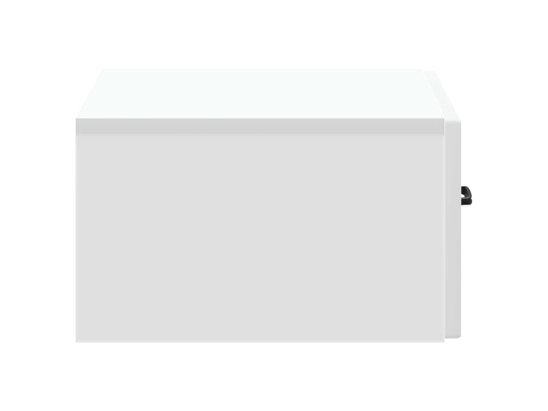  Table de chevet - cabinet de chevet - table de nuit mural avec tiroir blanc 49 x 34,5 x 20 cm  - Conforama E