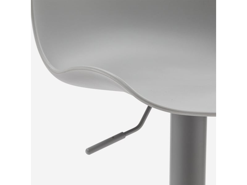  Lot de 2 tabourets de bar hauts pivotants et réglables bora bora - gris  - Conforama D