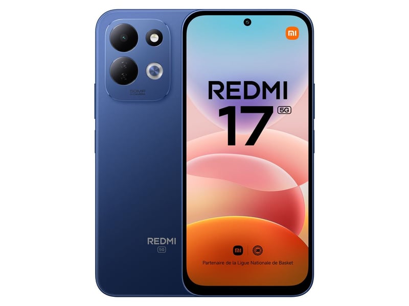  Smartphone 5g redmi 17 6.9 120hz 128 go double nano sim bleu 1-23363191 - Conforama A