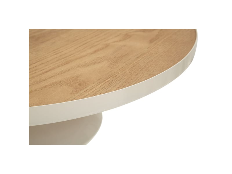  Table d'appoint totem en métal pila 63cm crème  - Conforama C