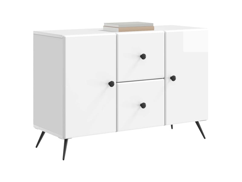 Buffet - bahut - meuble de rangement blanc brillant 89 x 34,5 x 60 cm bois d'ingénierie - Conforama C