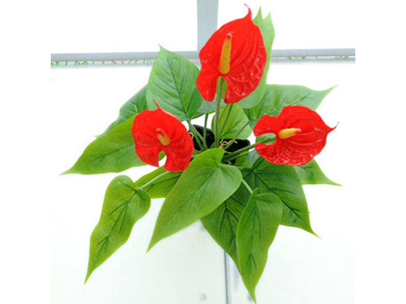  Fleurs artificielles décoratives pour salon, fleurs en plastique, plantes en pot artificielles, ornements, fausses fleurs  - Conforama B