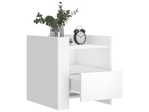 Table de chevet - cabinet de chevet - table de nuit blanc 45x50x50 cm bois d’ingénierie