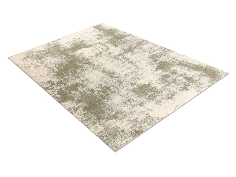 Moquette en laine flux 461.138.sa990 osta - abstraction, structurelle, loft vert beige 135x200 cm  - Conforama C