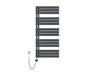 Emke radiateur sèche-serviettes électrique 1320x600 mm, gris anthracite 800w, wifi, modes intelligents, ipx4