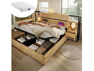 Lit coffre 160x200 cm <strong>HAUSS SPOLE</strong>  <strong></strong> coloris bicolore