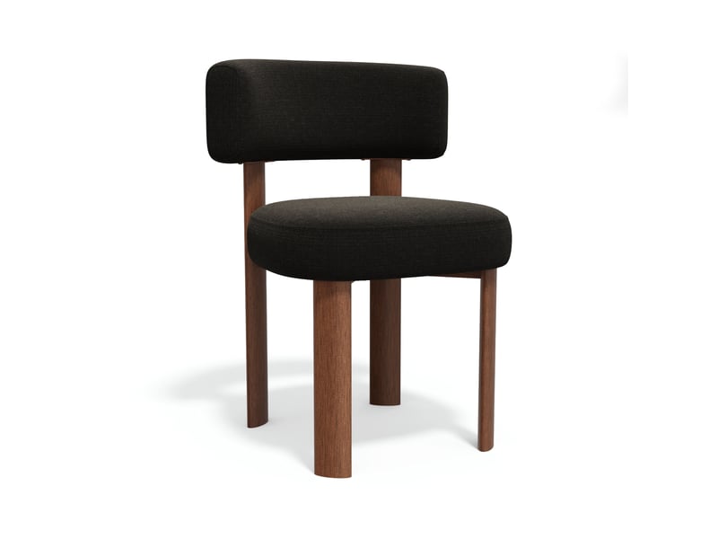  Lot de 2 chaises en velours chenillé noir rich SC47VCN - Conforama A