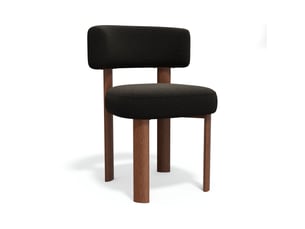 Lot de 2 chaises en velours chenillé noir rich