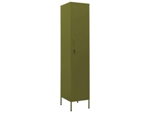 Armoire à casier, rangement de bureau vert olive 35x46x180 cm acier