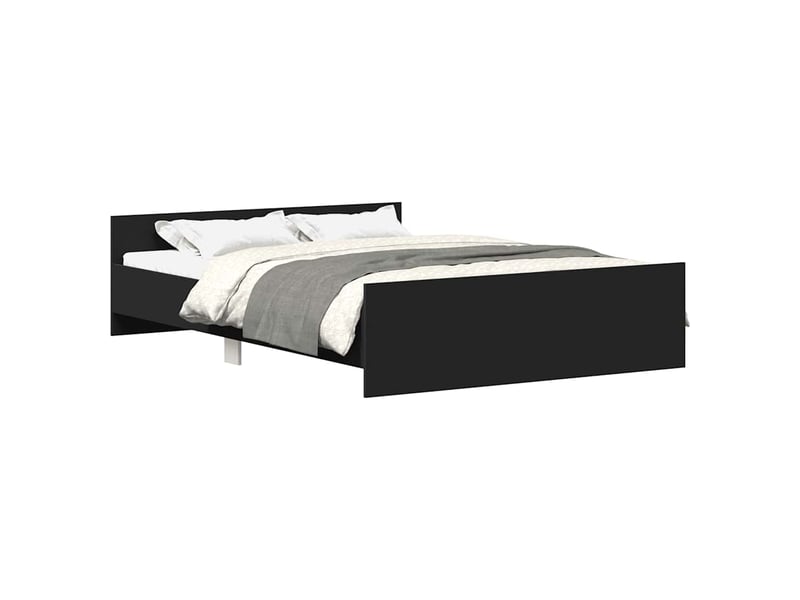  Lit double- lit adulte -  cadre de lit sans matelas noir 150x200 cm  - Conforama A