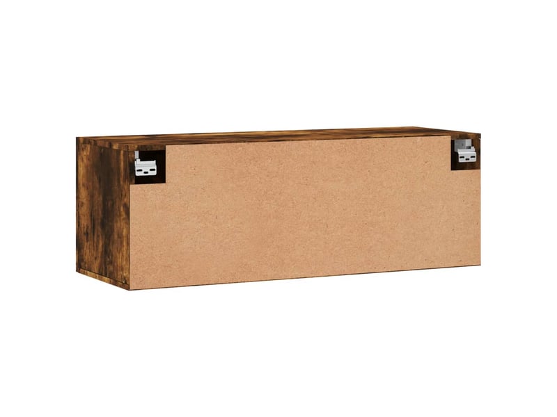  Armoire murale salon chêne fumé 100x36,5x35cm bois d'ingénierie shl4008  - Conforama E