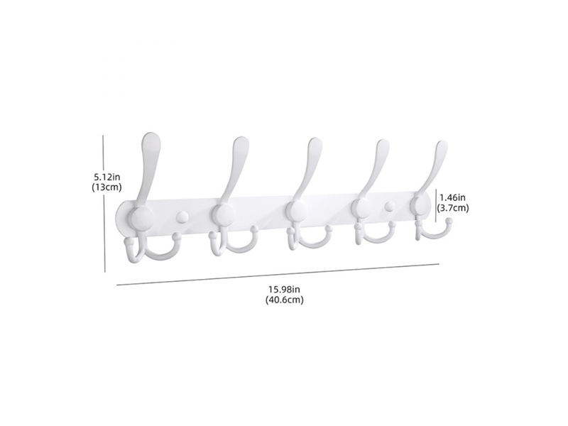  Porte-manteau mural en acier inoxydable, crochet pour serviettes et peignoirs (blanc, 1 pièce XLH-ZLS-000315ZLS - Conforama E