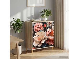 Commode 1 tiroir(s)    <strong></strong> <strong></strong> coloris bois clair largeur 66 cm