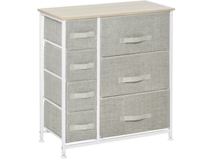 Commode 7 tiroir(s)    MAISENTIEL  coloris gris largeur 63.5 cm