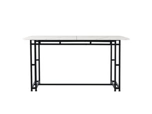 Table de salle à manger 140x80, design luxe moderne table de cuisine, structure métal robuste
