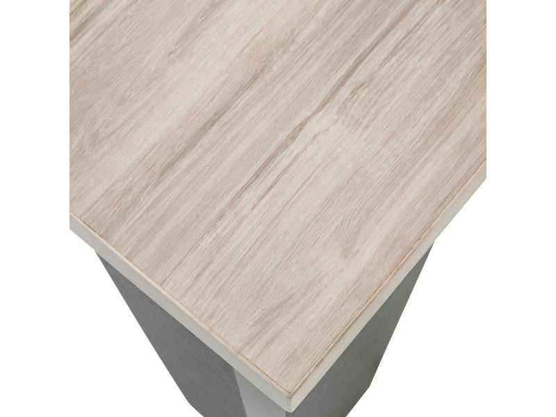  Table rectangulaire 180cm finition chêne clair et gris ardoise - hadès HADÈS - Conforama E
