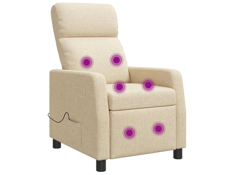 Vidaxl fauteuil de massage inclinable crème tissu - Conforama A