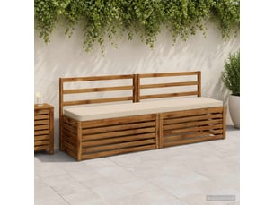 Lot de 2 coussins de banc, coussins d'assise vught 100 % polyester beige cf57805