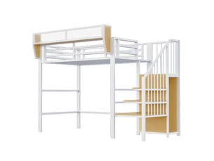 Lit mezzanine 90x200 cm <strong></strong>  <strong></strong> coloris blanc