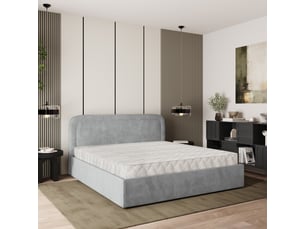Lit coffre 180x200 cm <strong>MASSENO</strong> <strong></strong> coloris gris