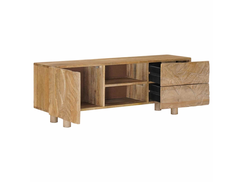  Meuble tv - banc tv - meuble de rangement avec tiroir avec étagère avec porte 110 x 30 x 40 cm  - Conforama A