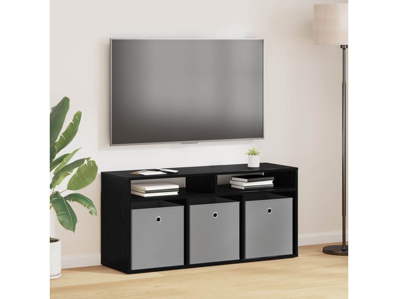  Meuble tv - basboard avec tiroir chêne noir 102 x 32 x 48,5 cm  - Conforama B