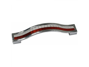 6 poignées de porte décoratives en cristal de 96 mm, bouton de meuble pour tiroir, armoire, garde-robe, placard de rangement, argent rouge