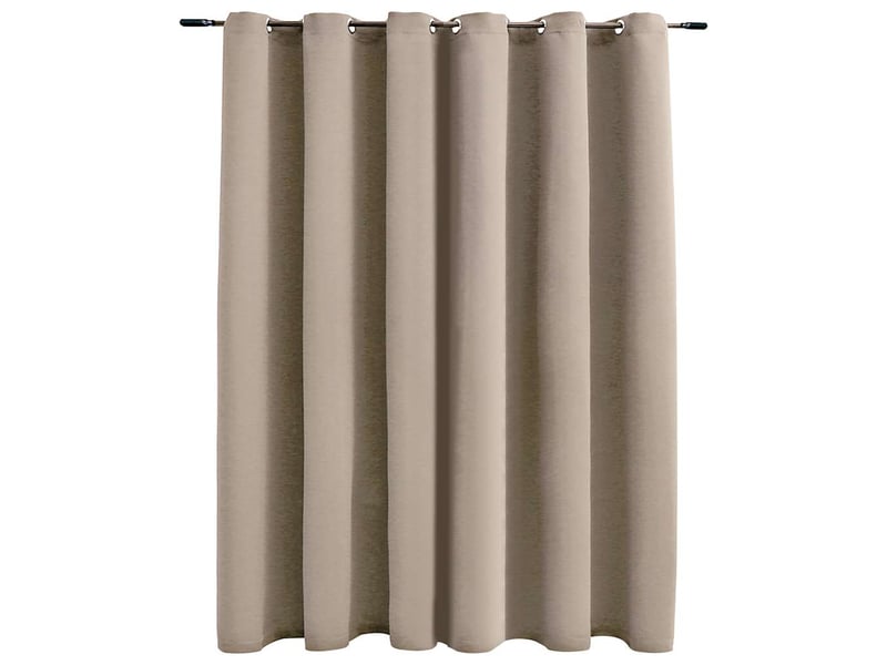  Rideau occultant, rideau black-out avec anneaux en métal beige 290x245 cm cf43946  - Conforama A