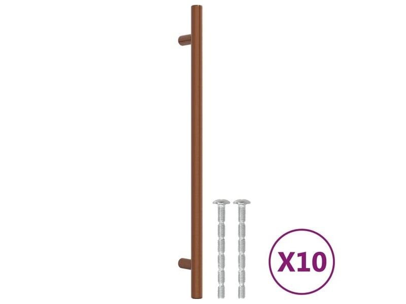  Poignées de placard, 10 unités, en bronze, acier inoxydable cfe5045593  - Conforama A