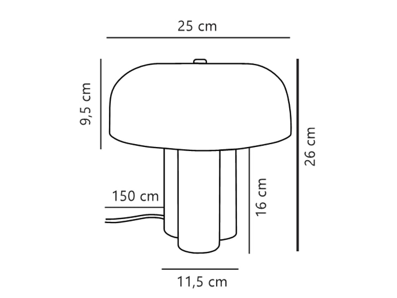  Lampe à poser sandro métal vert foncé , h. 26 - ip20 - e27 nordlux intérieur 2612025023 - Conforama E