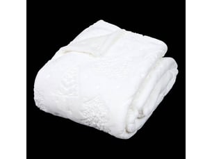 Plaid emb sapin blanc 130x180