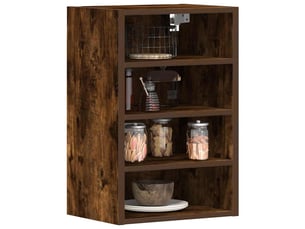 Meuble de rangement cuisine, armoire suspendue chêne fumé 40x29,5x60cm bois d'ingénierie