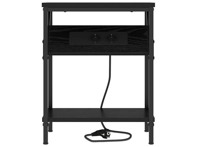  Table de chevet - cabinet de chevet - table de nuit chêne noir 38 x 30 x 48 cm bois d'ingénierie  - Conforama D