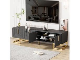 Meuble tv coloris gris 170 cm <strong>OKWISH</strong>  <strong></strong>