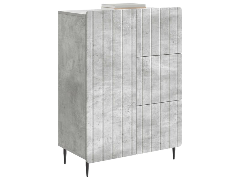  Buffet - bahut - meuble de rangement gris béton 66 x 34,5 x 91,5 cm bois d'ingénierie  - Conforama C