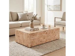 Table basse rectangulaire coloris bois clair HAUSS SPOLE - 50 cmx90 cm