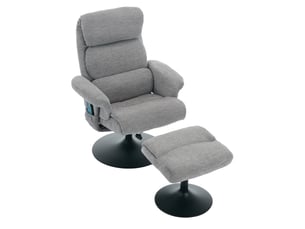 Fauteuil relax électrique fauteuil relax gris <strong>MERAX</strong> Tissu gris