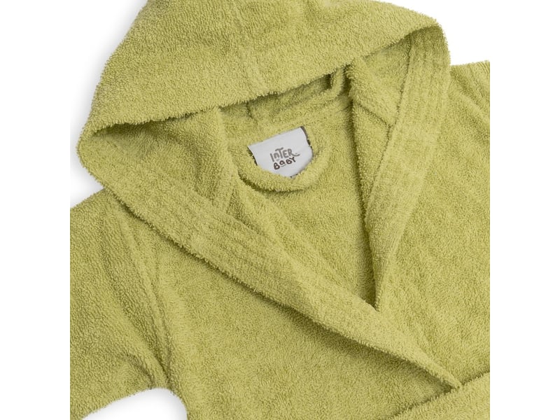  Peignoir de bain enfant interbaby taille 10-12 ans - pistache - coton éponge, boîte cadeau 00516-T10-12-35 - Conforama E