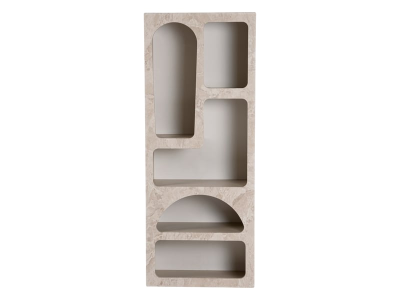  Bibliothèque arsenion, 6 étagères, 60x32x150h cm beige marbre Arsenion - Conforama D