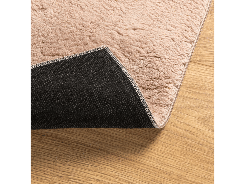  Tapis à poils courts doux lavable rouge clair 160x160 cm - comfortxl 375154 - Conforama D