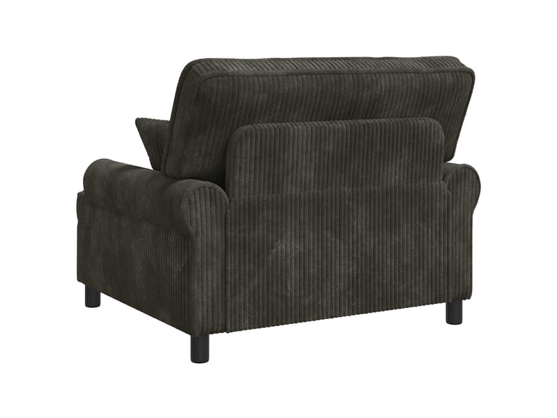 Vidaxl fauteuil xxl avec coussins marron foncé tissu à 1,5 lignes  - Conforama E