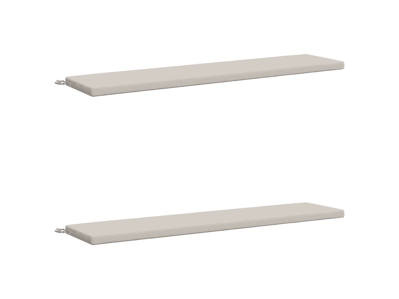 Lot de 2 coussins de banc, coussins d'assise soest 100 % polyester blanc cf57048 - Conforama A