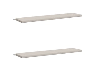 Lot de 2 coussins de banc, coussins d'assise soest 100 % polyester blanc cf57048