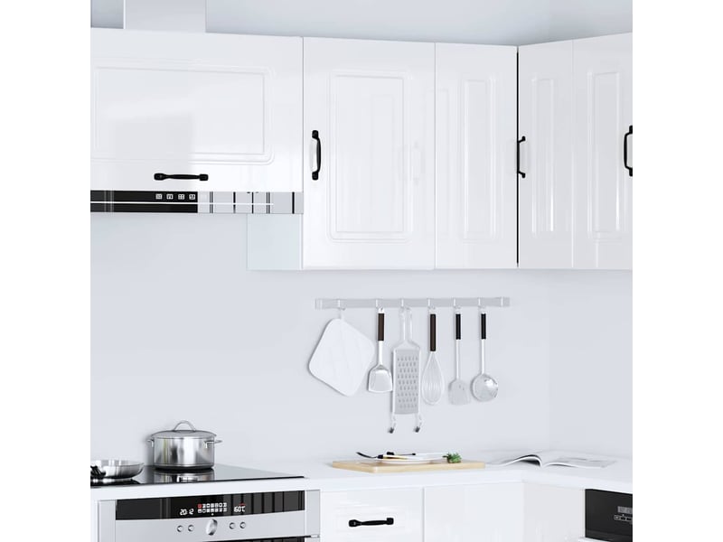  Armoire murale de cuisine kalmar blanc brillant bois ingénierie shl5484  - Conforama B