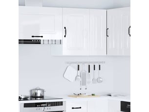 Armoire murale de cuisine kalmar blanc brillant bois ingénierie shl5484