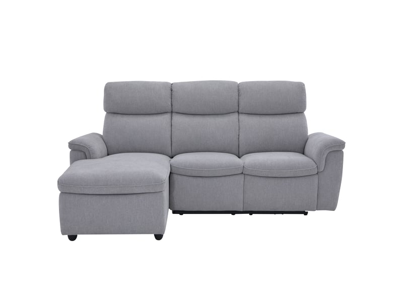 Canapé d'angle gris relax électrique 3 p  - Conforama A
